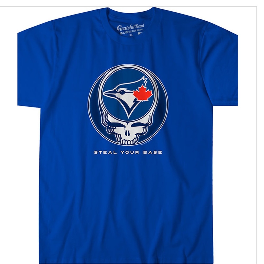 Toronto Blue Jays Steal Your Base Blue Athletic T-Shirt - Picture 2 of 2